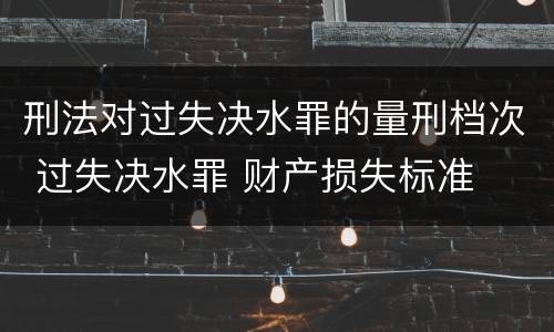 刑法对过失决水罪的量刑档次 过失决水罪 财产损失标准