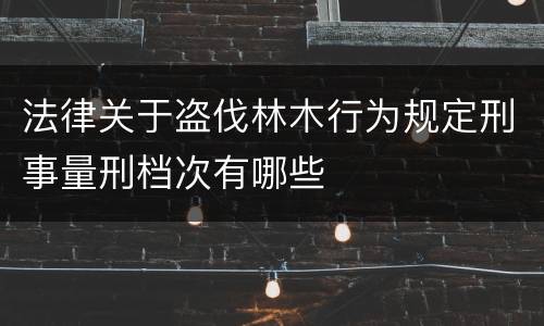 法律关于盗伐林木行为规定刑事量刑档次有哪些