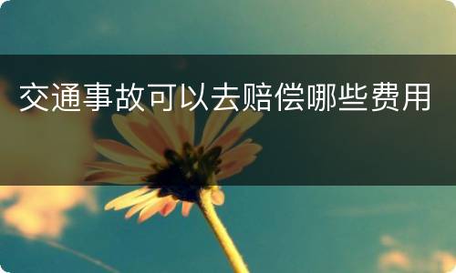 交通事故可以去赔偿哪些费用