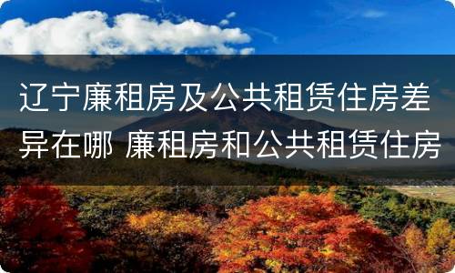 辽宁廉租房及公共租赁住房差异在哪 廉租房和公共租赁住房的区别