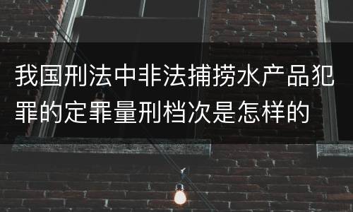 我国刑法中非法捕捞水产品犯罪的定罪量刑档次是怎样的