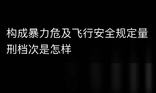 构成暴力危及飞行安全规定量刑档次是怎样