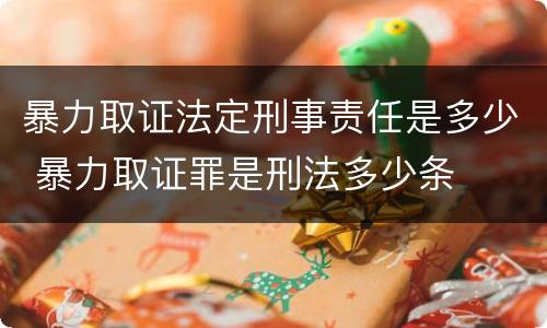 暴力取证法定刑事责任是多少 暴力取证罪是刑法多少条
