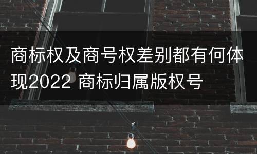 商标权及商号权差别都有何体现2022 商标归属版权号