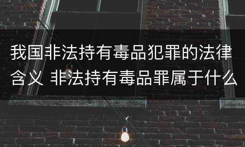 我国非法持有毒品犯罪的法律含义 非法持有毒品罪属于什么犯罪类型