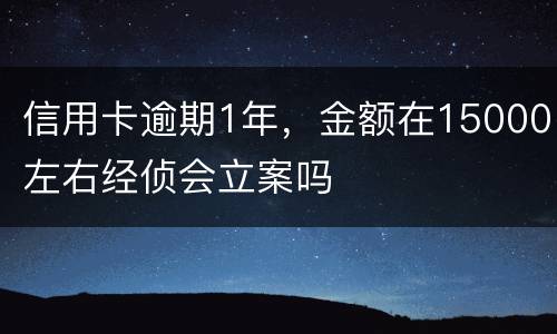 信用卡逾期1年，金额在15000左右经侦会立案吗