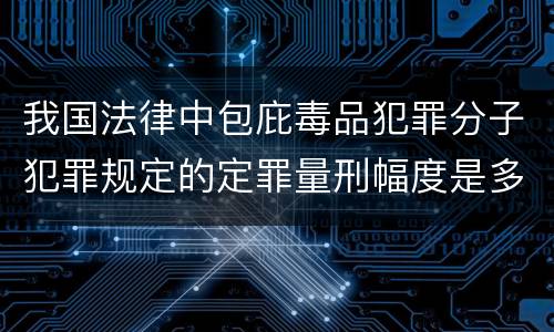 我国法律中包庇毒品犯罪分子犯罪规定的定罪量刑幅度是多少