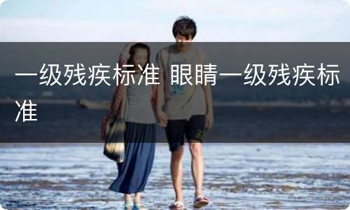 一级残疾标准 眼睛一级残疾标准