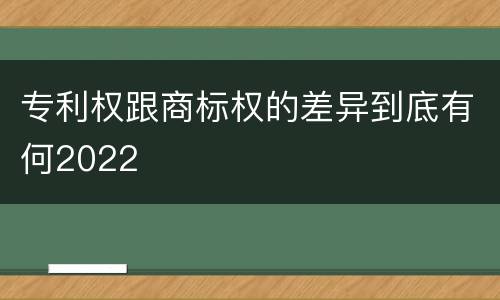 专利权跟商标权的差异到底有何2022