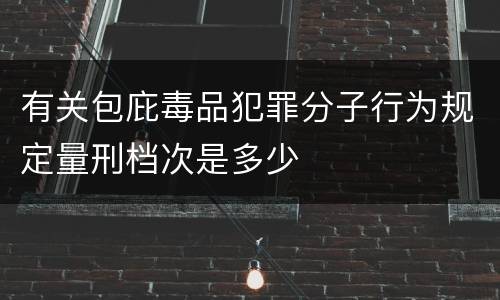 有关包庇毒品犯罪分子行为规定量刑档次是多少
