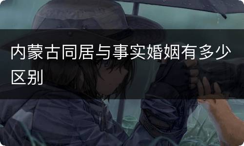 内蒙古同居与事实婚姻有多少区别