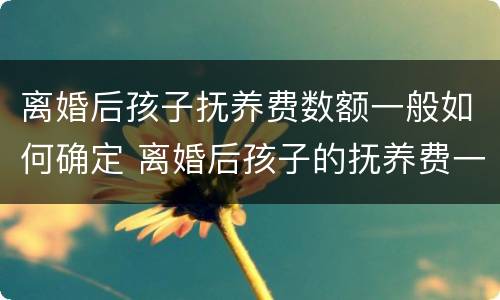 离婚后孩子抚养费数额一般如何确定 离婚后孩子的抚养费一般是多少