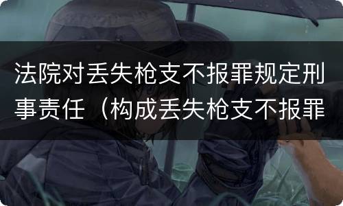法院对丢失枪支不报罪规定刑事责任（构成丢失枪支不报罪）