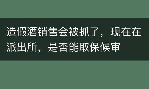 造假酒销售会被抓了，现在在派出所，是否能取保候审