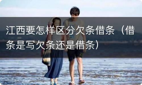江西要怎样区分欠条借条（借条是写欠条还是借条）