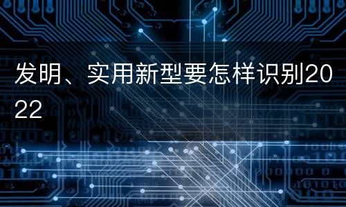 发明、实用新型要怎样识别2022