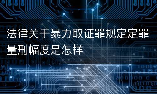 法律关于暴力取证罪规定定罪量刑幅度是怎样