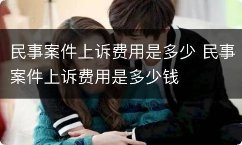 民事案件上诉费用是多少 民事案件上诉费用是多少钱