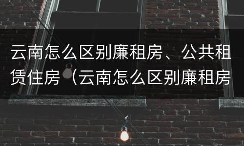 云南怎么区别廉租房、公共租赁住房（云南怎么区别廉租房,公共租赁住房和商品房）