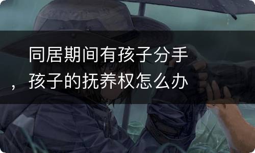 　同居期间有孩子分手，孩子的抚养权怎么办