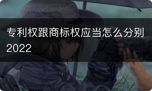 专利权跟商标权应当怎么分别2022