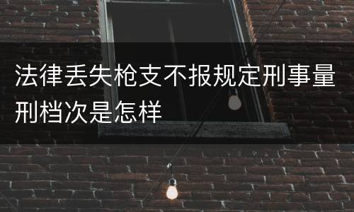 法律丢失枪支不报规定刑事量刑档次是怎样