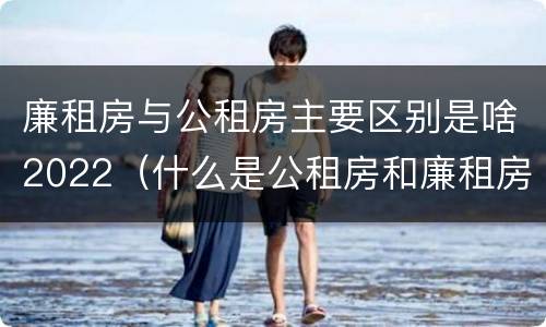 廉租房与公租房主要区别是啥2022（什么是公租房和廉租房?）