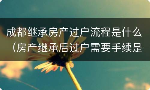 成都继承房产过户流程是什么（房产继承后过户需要手续是什么意思）