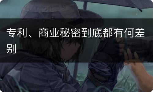 专利、商业秘密到底都有何差别