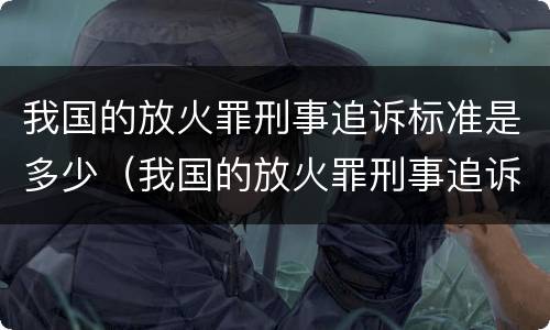 我国的放火罪刑事追诉标准是多少（我国的放火罪刑事追诉标准是多少天）
