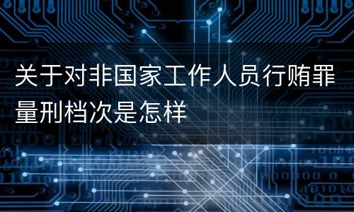 关于对非国家工作人员行贿罪量刑档次是怎样