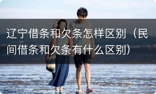 辽宁借条和欠条怎样区别（民间借条和欠条有什么区别）