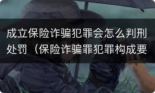 成立保险诈骗犯罪会怎么判刑处罚（保险诈骗罪犯罪构成要件）