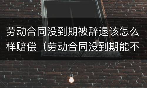 劳动合同没到期被辞退该怎么样赔偿（劳动合同没到期能不能辞退）