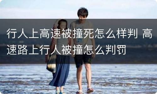 行人上高速被撞死怎么样判 高速路上行人被撞怎么判罚