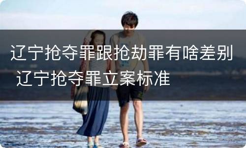 辽宁抢夺罪跟抢劫罪有啥差别 辽宁抢夺罪立案标准