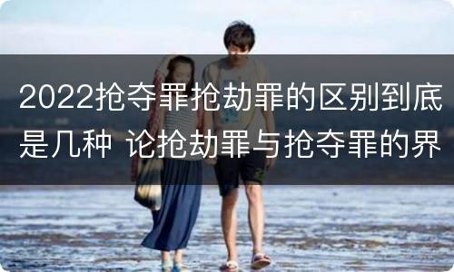 2022抢夺罪抢劫罪的区别到底是几种 论抢劫罪与抢夺罪的界限