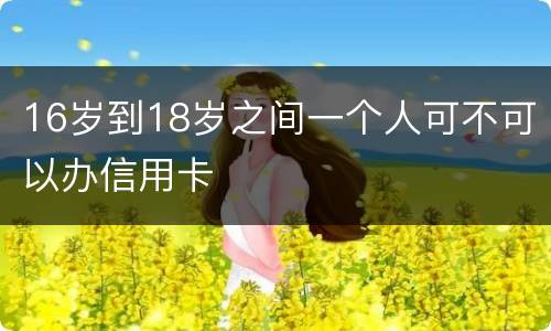 16岁到18岁之间一个人可不可以办信用卡