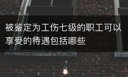 被鉴定为工伤七级的职工可以享受的待遇包括哪些