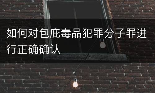 如何对包庇毒品犯罪分子罪进行正确确认