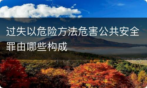 过失以危险方法危害公共安全罪由哪些构成