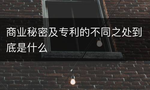 商业秘密及专利的不同之处到底是什么