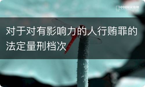 对于对有影响力的人行贿罪的法定量刑档次