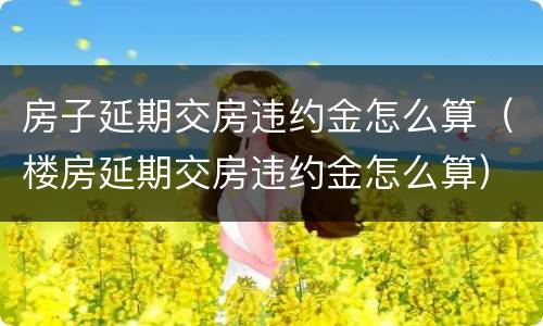 房子延期交房违约金怎么算（楼房延期交房违约金怎么算）