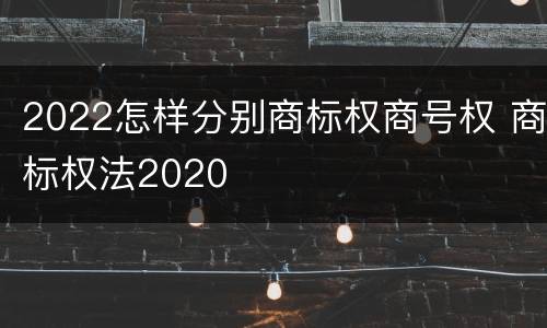 2022怎样分别商标权商号权 商标权法2020