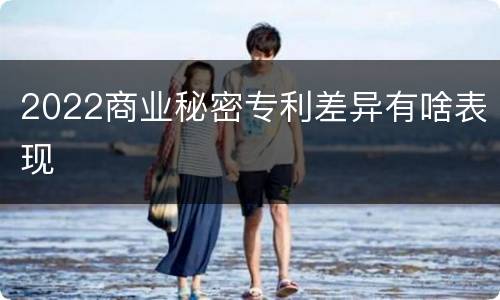 2022商业秘密专利差异有啥表现