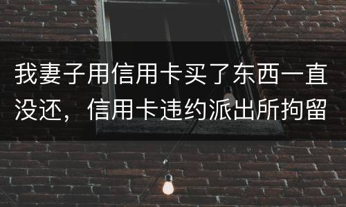我妻子用信用卡买了东西一直没还，信用卡违约派出所拘留多久
