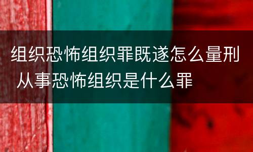 组织恐怖组织罪既遂怎么量刑 从事恐怖组织是什么罪