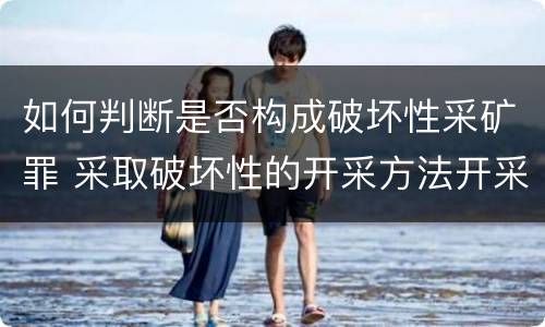 如何判断是否构成破坏性采矿罪 采取破坏性的开采方法开采矿产资源构成什么罪
