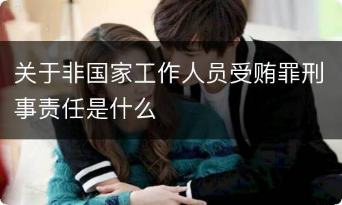关于非国家工作人员受贿罪刑事责任是什么